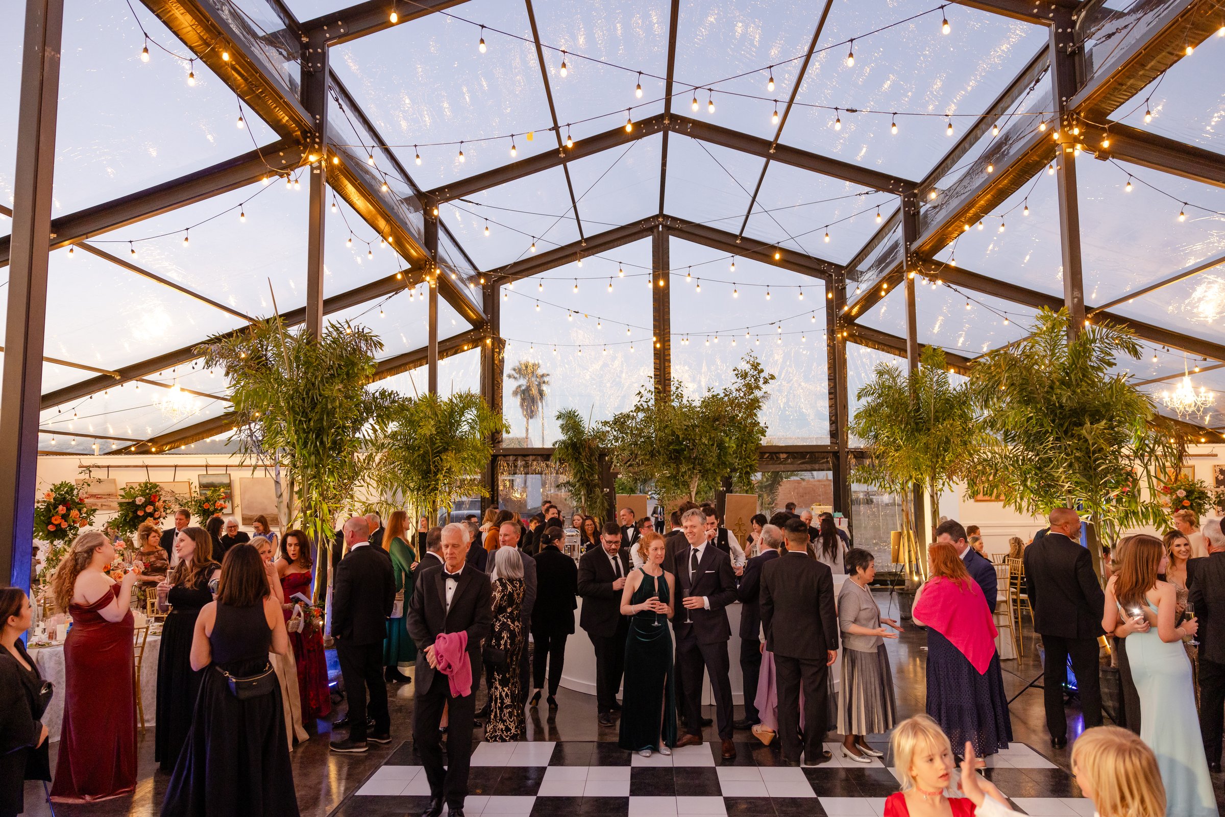 Wedding reception inside The Conservatory